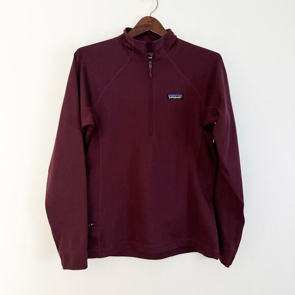 PATAGONIA Crosstrek Polartec Fleece 1/4 Zip Jacket Burgundy Medium M - Picture 2 of 8